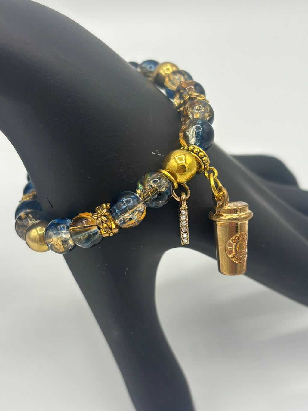 The Golden Blue & Cafe Charm Women's Bracelet