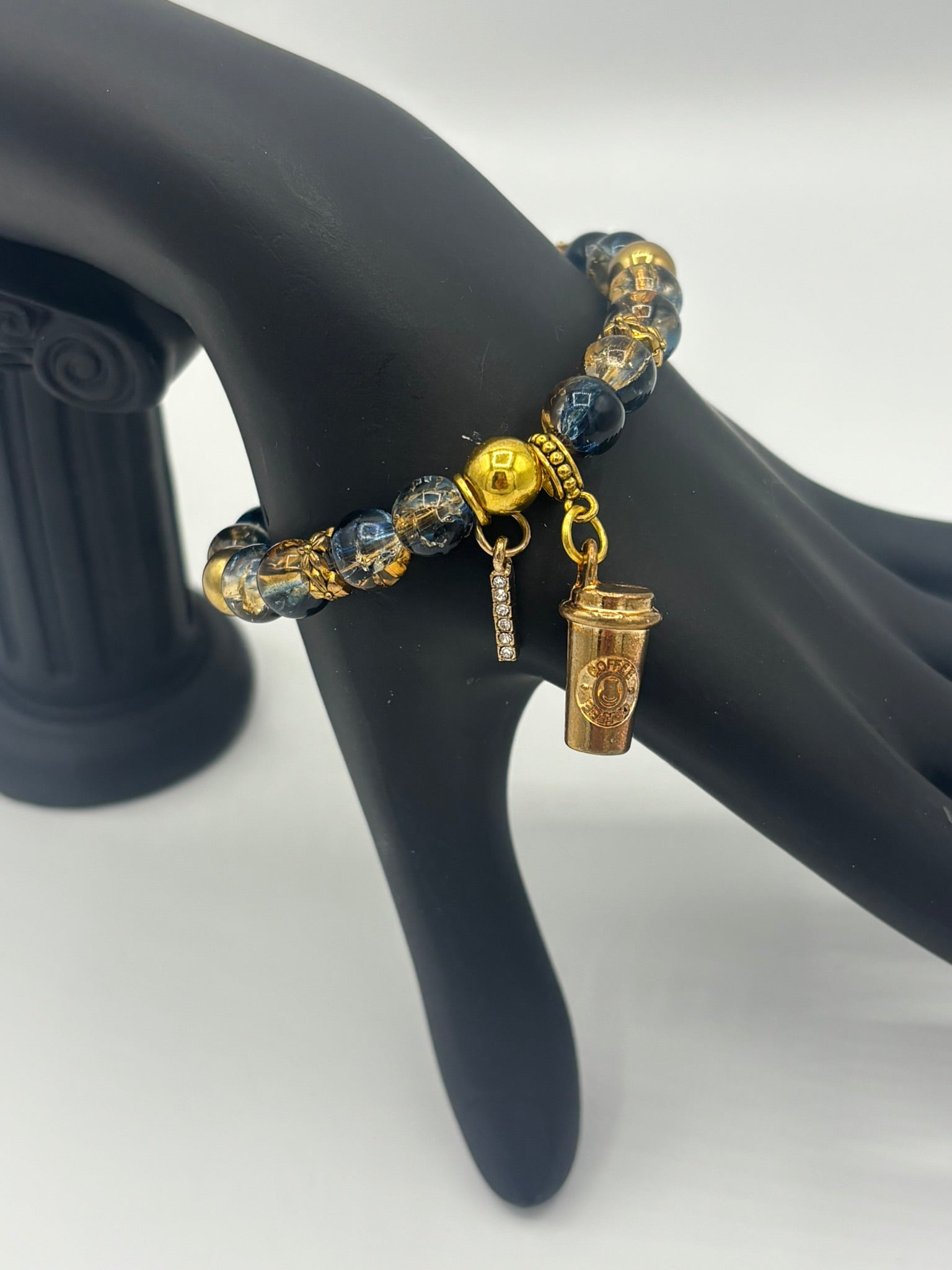 The Golden Blue & Cafe Charm Women's Bracelet
