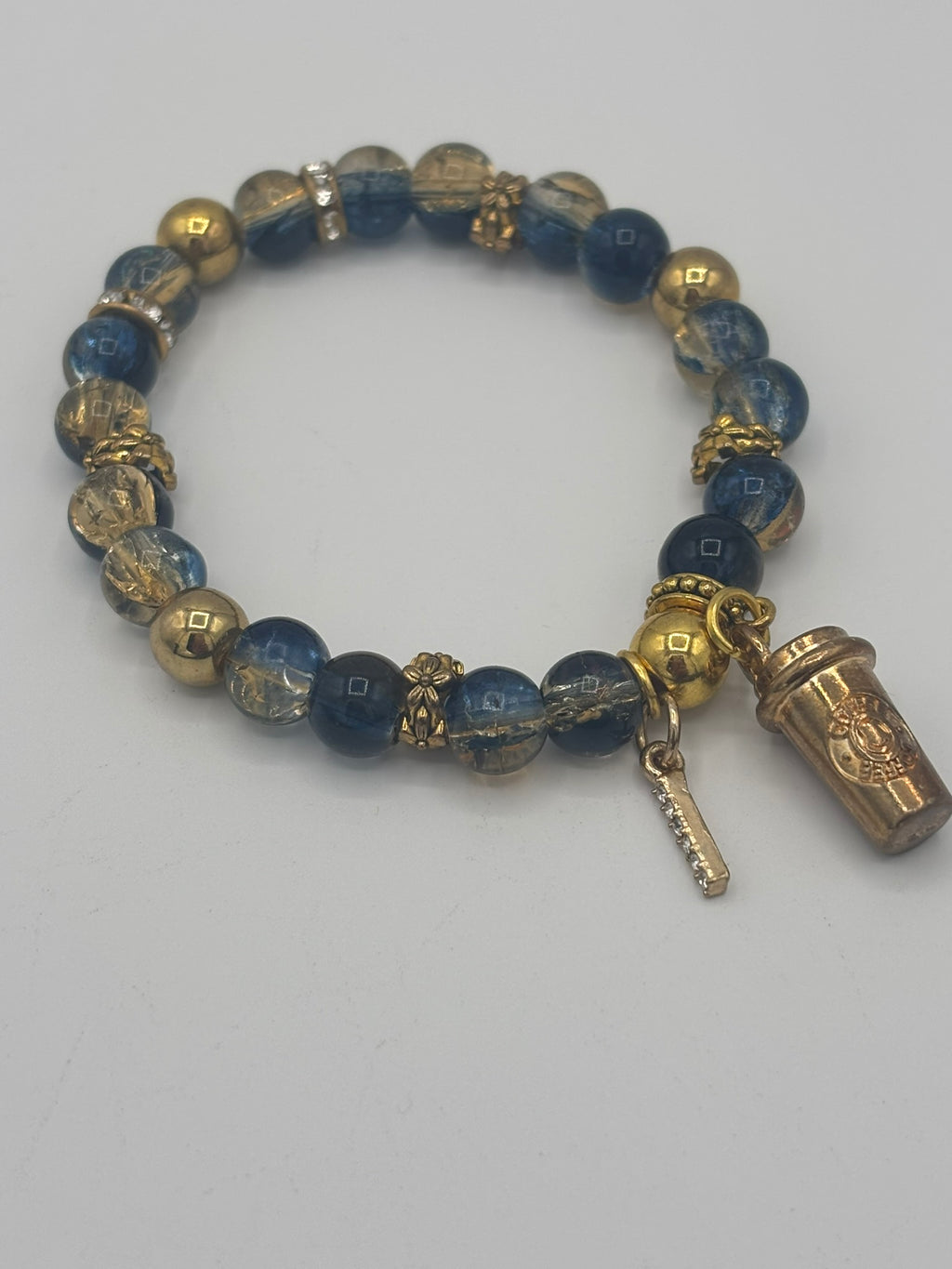 The Golden Blue & Cafe Charm Women's Bracelet