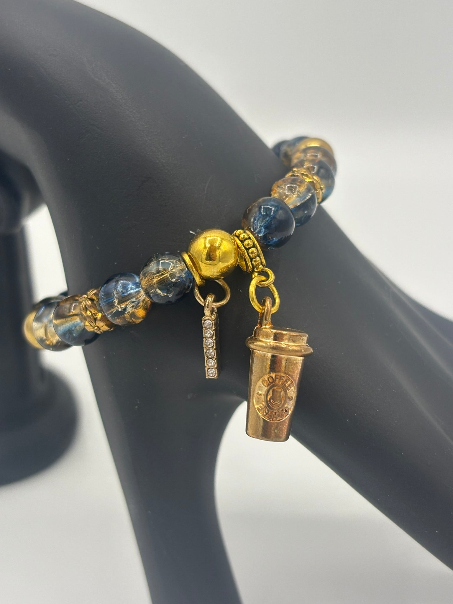 The Golden Blue & Cafe Charm Women's Bracelet