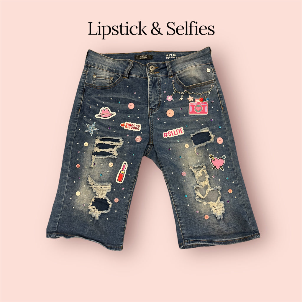 Lipstick & Selfies Women's  Jean Capris