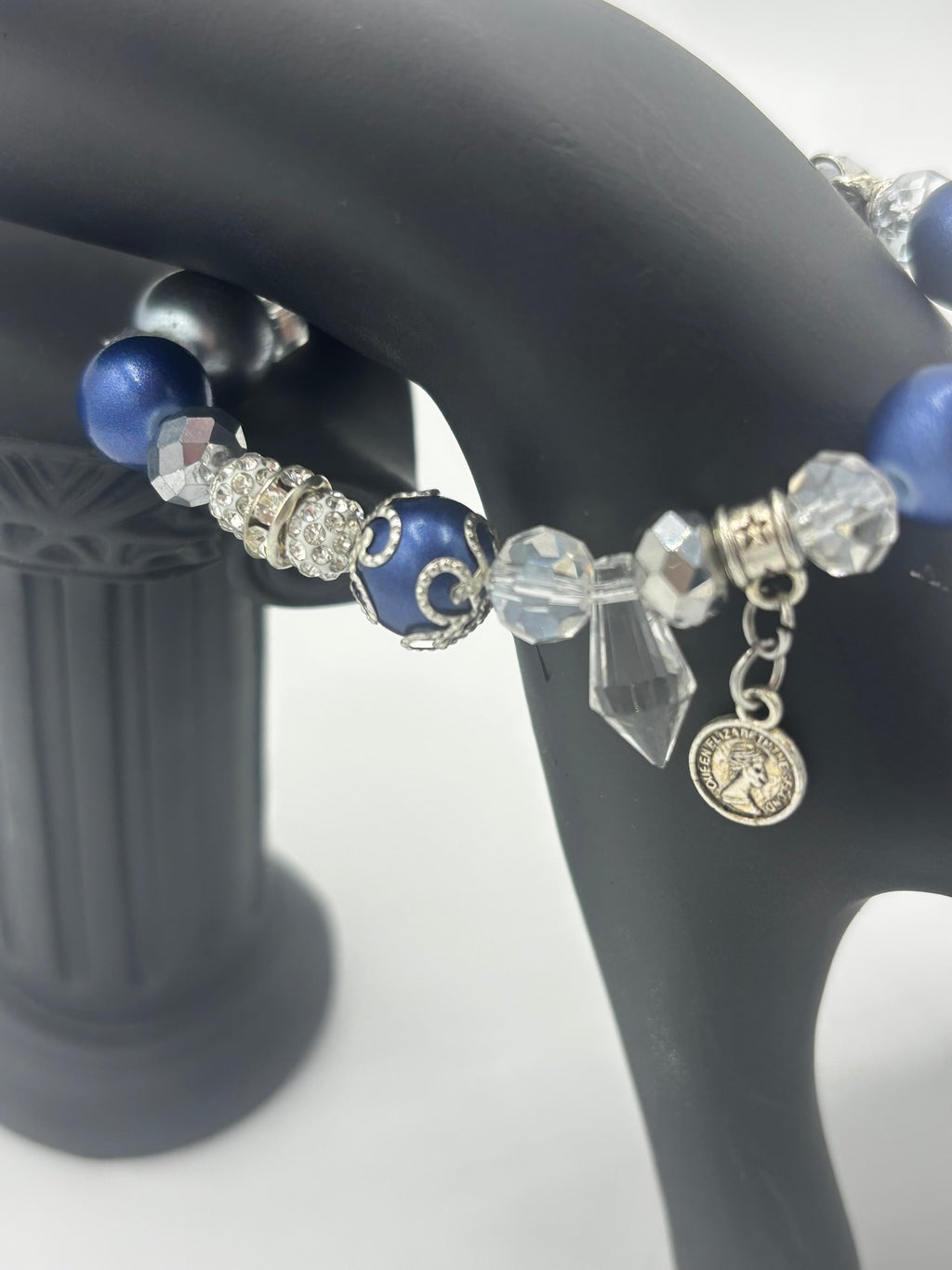 The Regal Queen's Crown - Blue & Silver Women's Bracelet