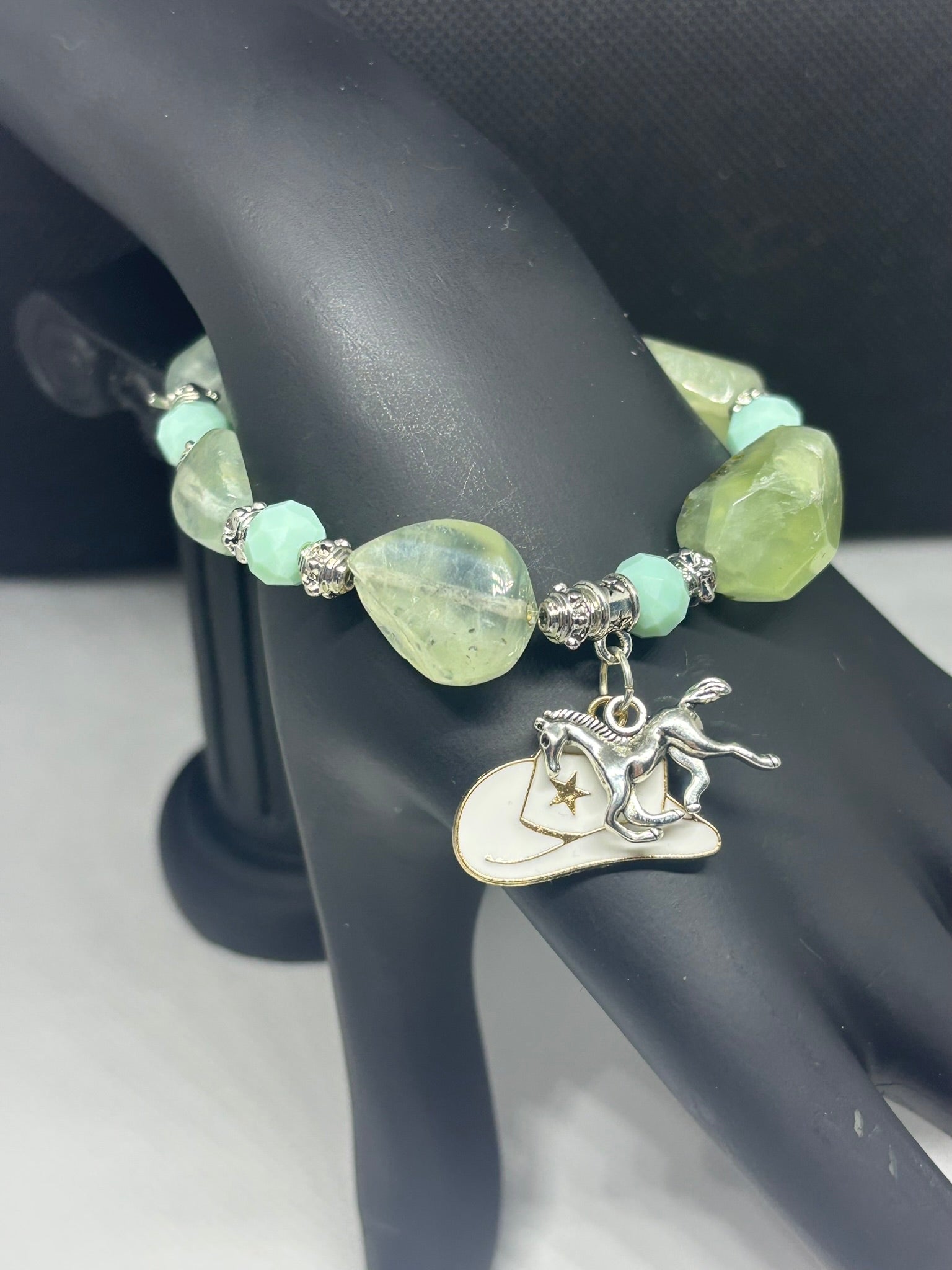 Country Girl - Light Emerald Stones Women's Bracelet