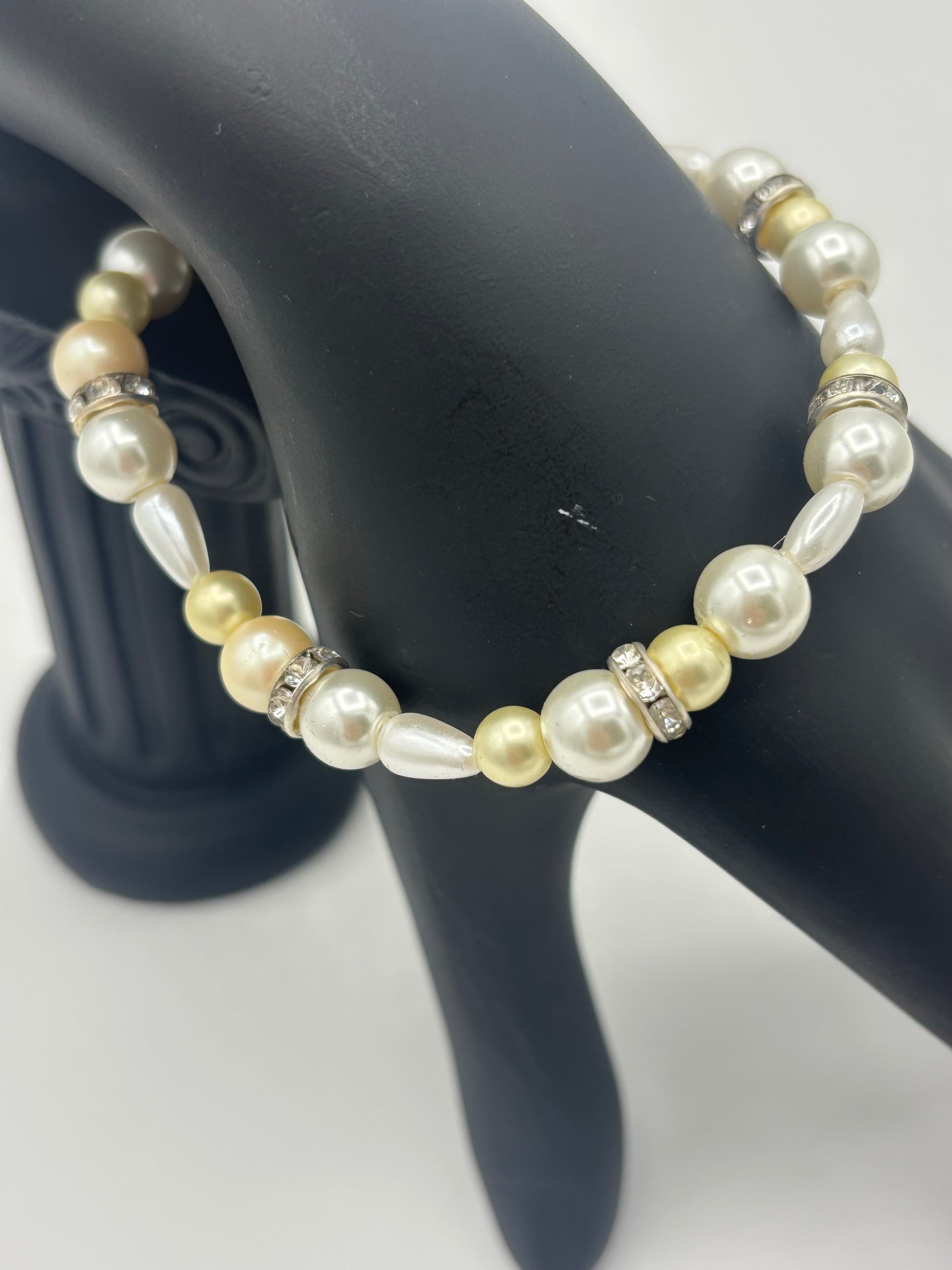 Golden & Classic Ivory  Pearl Women's Bracelet