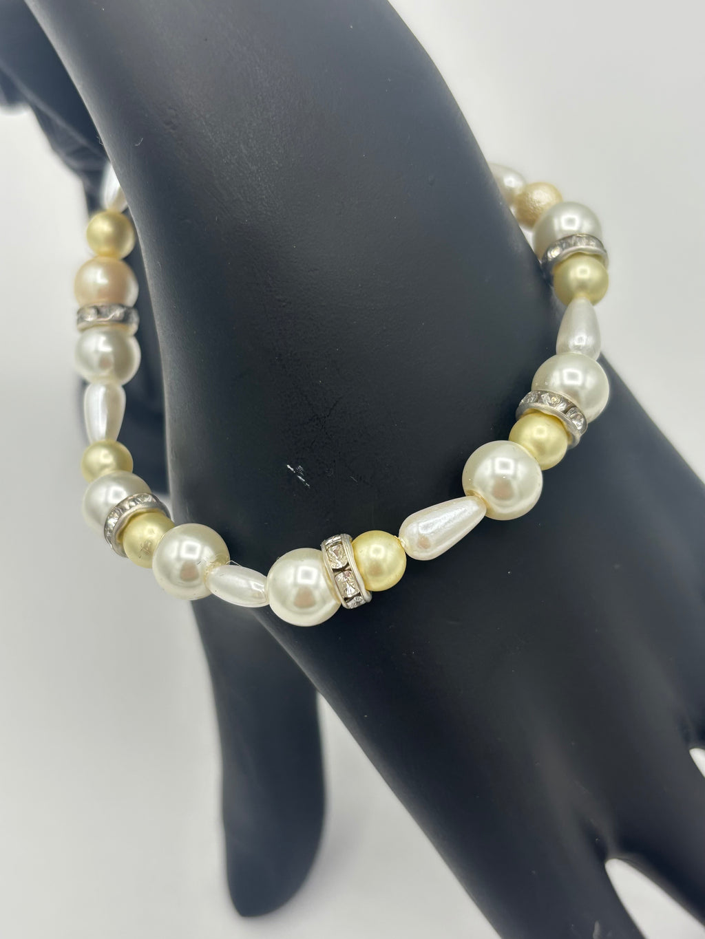 Golden & Classic Ivory  Pearl Women's Bracelet