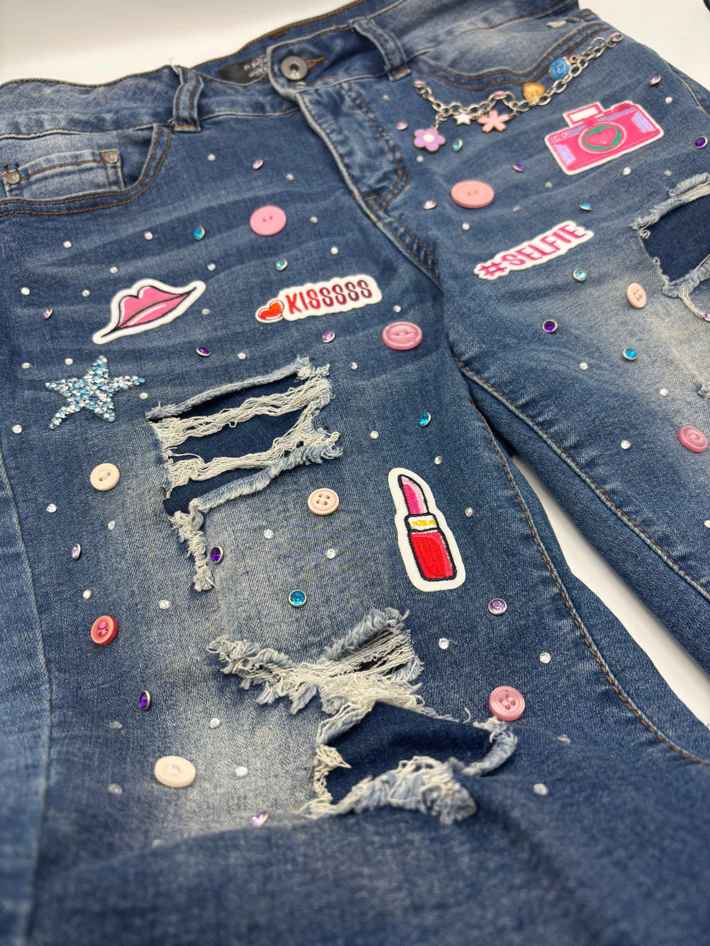 Lipstick & Selfies Women's  Jean Capris