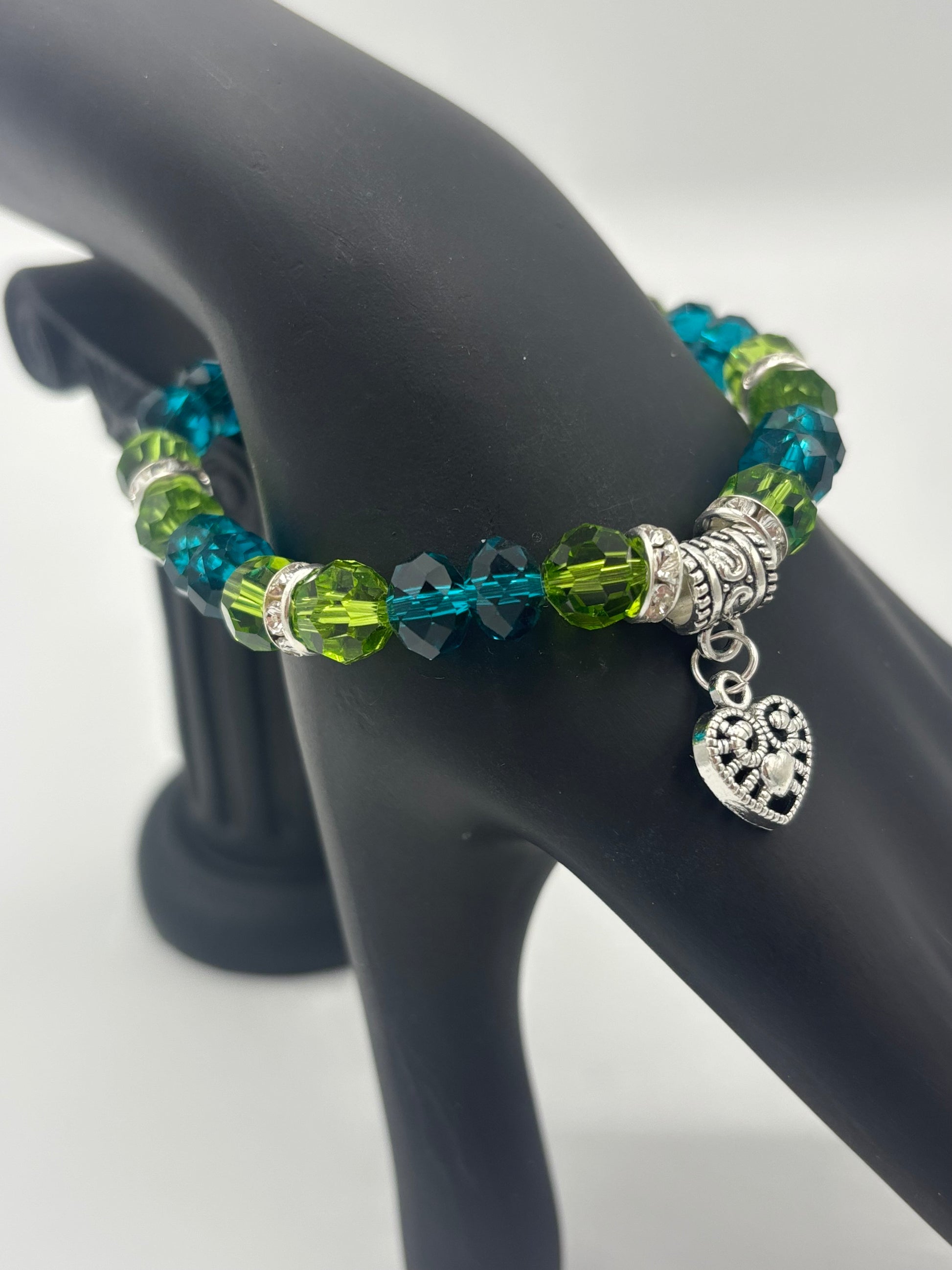 Z Collection - Elegant Swarovski Sage & Sky Bracelet