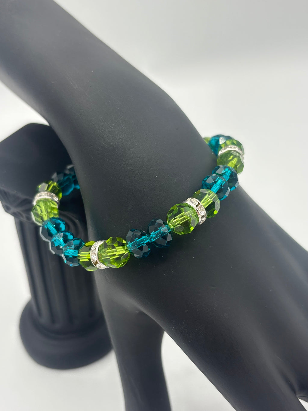 Z Collection - Elegant Swarovski Sage & Sky Bracelet