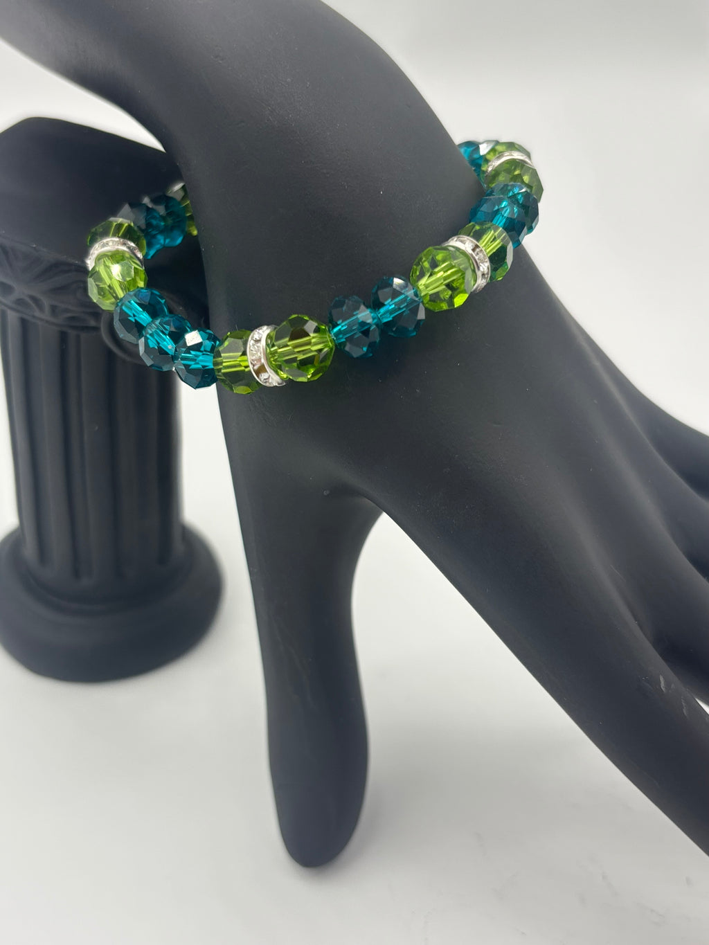 Z Collection - Elegant Swarovski Sage & Sky Bracelet