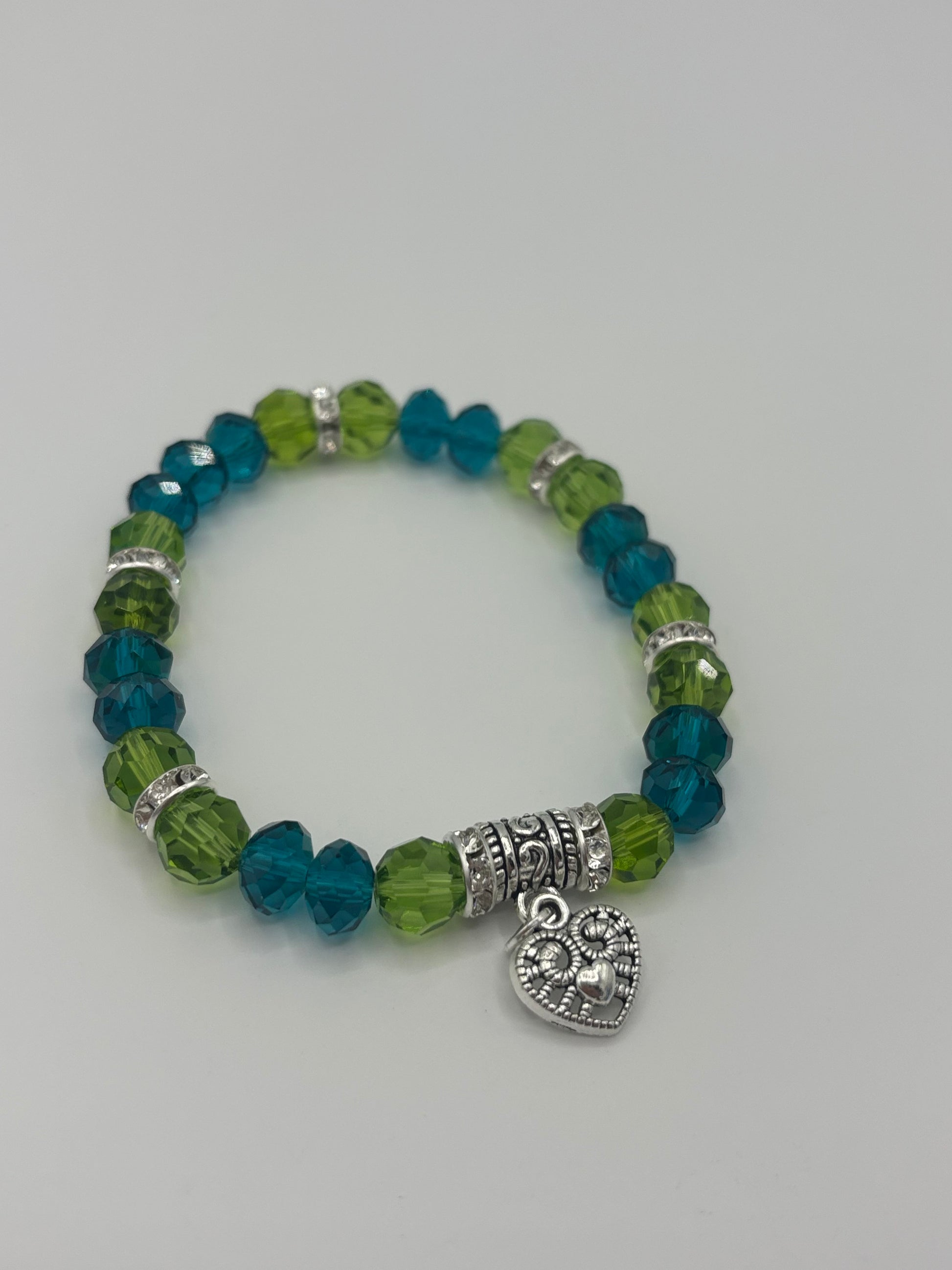 Z Collection - Elegant Swarovski Sage & Sky Bracelet