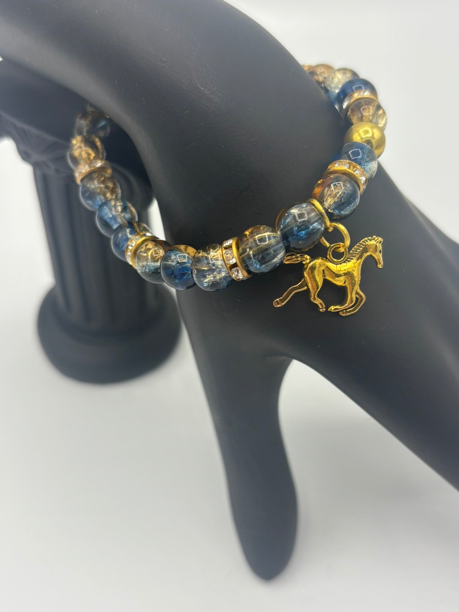 The Blue & Golden Horse Women's Bracelet