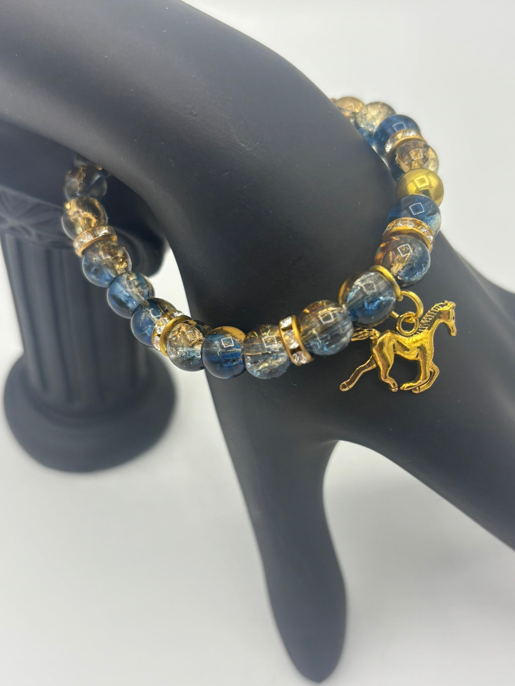 The Blue & Golden Horse Women's Bracelet