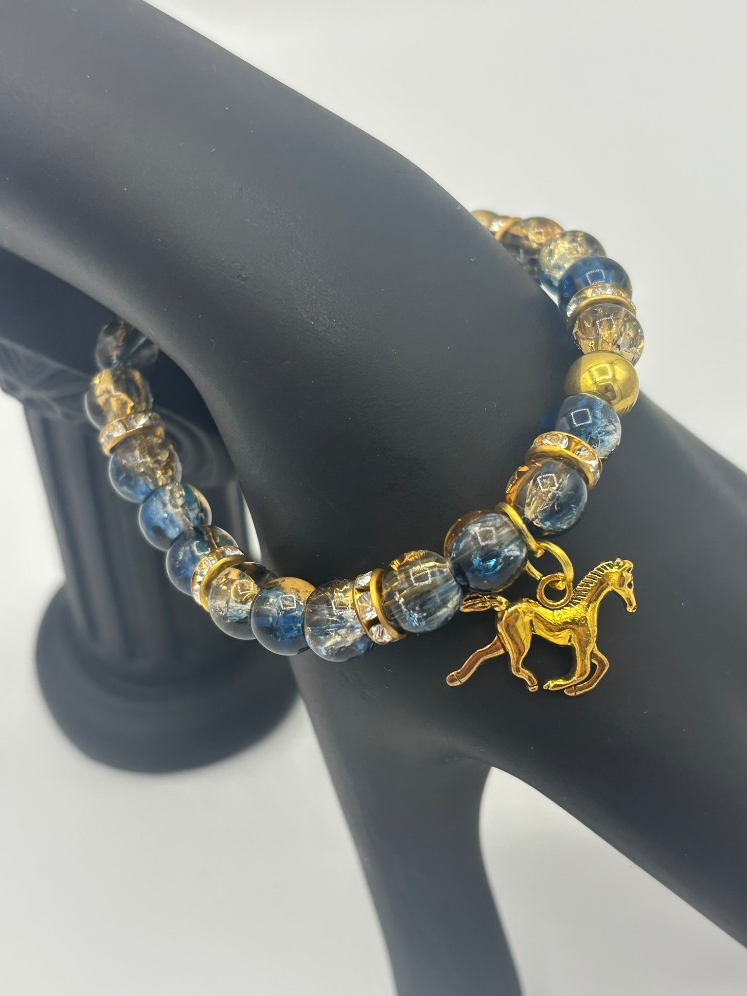 The Blue & Golden Horse Women's Bracelet